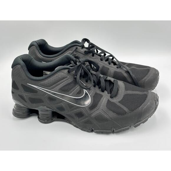 Y2K Nike 2011 Shox Turbo 454166-001 Black Running Shoe Sneaker Size 12